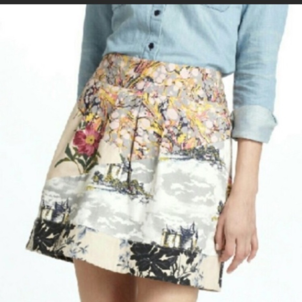 Anthropologie Leifnotes flora fortress skirt. 4